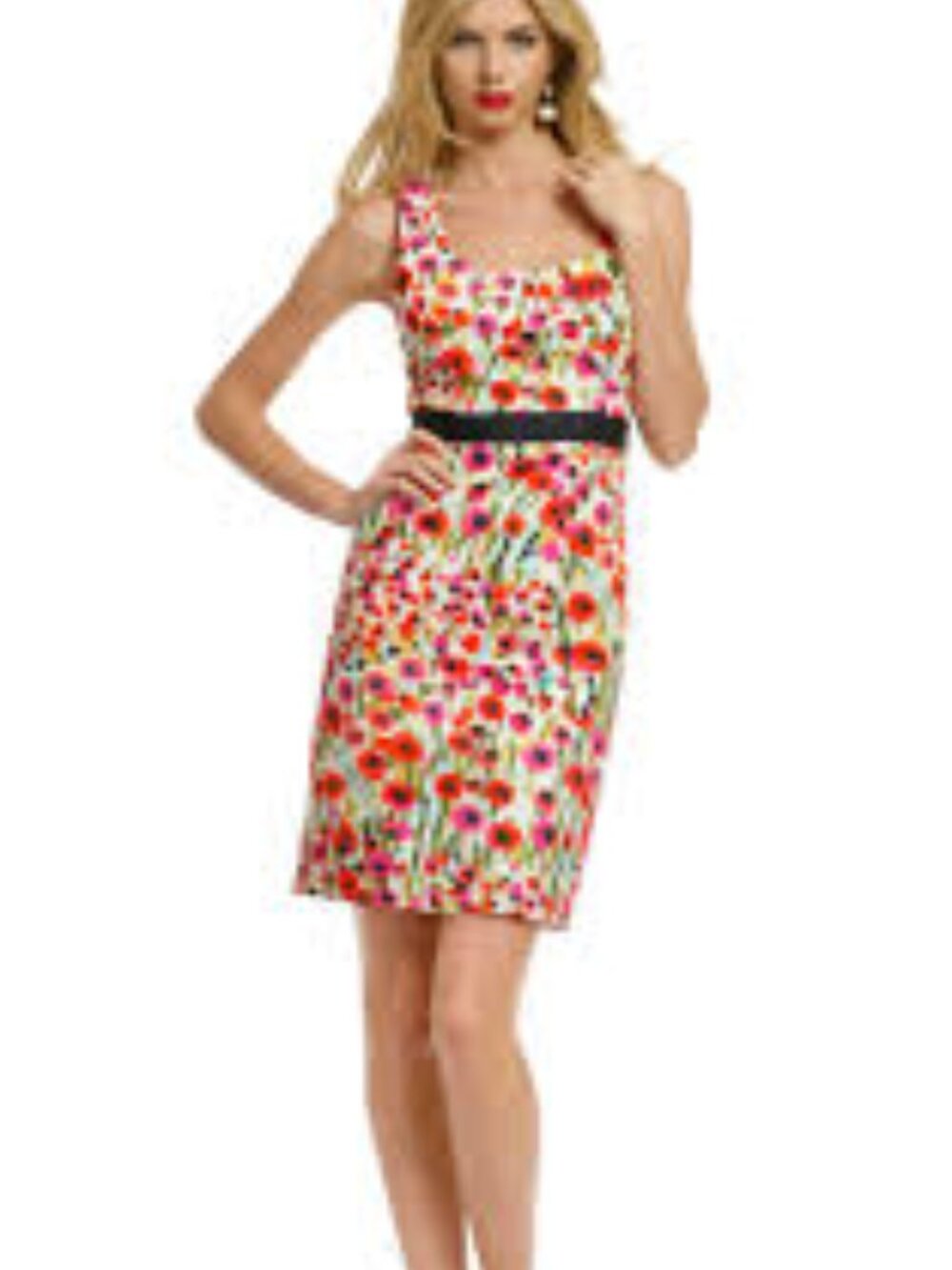 ✨ Milly of New York "Poppy Fields" Cotton Floral Sheath Dress Size 4 ✨